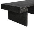 thumbnail image 7 of American Vintage Industrial Coffee Table, Double-Tier Rustic Reclaimed Wood Design, Decor Table with Sturdy MDF Core and Solid Wood Legs for Living Room and Office, Antique Black, 7 of 7