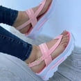 thumbnail image 2 of Penkiiy Wedge Clip Toe Sandals For Women Dressy Summer Platform Ankle Strap Casual Flatform Sandals Strappy Beach Walking Shoes 40 Pink, 2 of 7