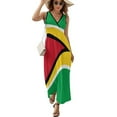 thumbnail image 2 of Flag of Guyana.National Flag of Guyana Sleeveless Dress Dresses Women Summer Evening Dresses Ladies Bohemia Long Dresses, 2 of 9