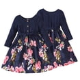 thumbnail image 3 of Esaierr Toddler Kids Girls Print Dresses Long Sleeve Holiday Princess Dress for 4-12 Years Crewneck Dress a Line Twirly Skater Casual Dress, 3 of 8