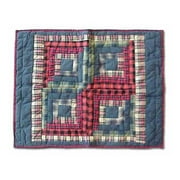 Red Log Cabin Pillow Sham