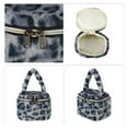 thumbnail image 3 of 1 Pc Women Portable Leopard Print Makeup Bag for Vacation Business Travel Blue Flannel, 3 of 3