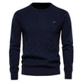 thumbnail image 2 of AherBiu Chandails pour Hommes Col Rond Manches Longues Chandail Tricoté Automne Hiver Décontracté Thermique Coton, 2 of 5