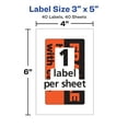 thumbnail image 5 of Avery Fragile Labels, 3" x 5", Orange & Black, Non-Printable, 40 Shipping Labels Total (5283), 5 of 5