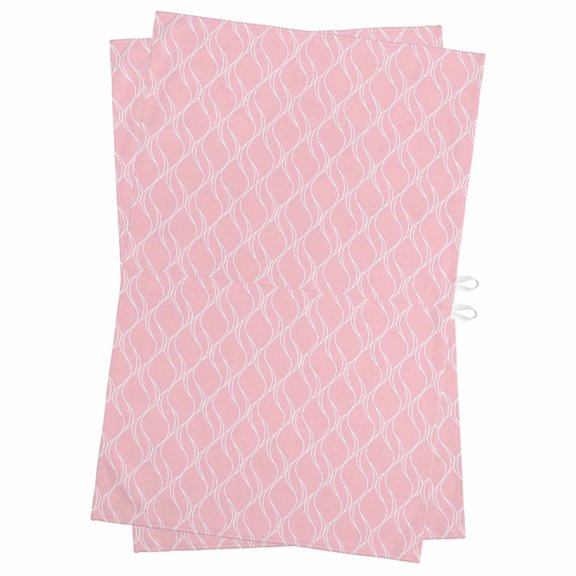 Pink White Stripes Kitchen Towels Set of 2, Water Absorbent Dish Towel, Simple Geometric Modern Monochrome Decorative Hand Towels - Quick Drying Cloth for Cooking Baking, 18x28 Inch