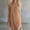 Khaki, variant on Casual Dresses for Women Solid V Neck Adjustable Sling Front Snap Buttons Sleeveless Summer Daily Wear