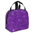 thumbnail image 2 of Sikiie Purple Glitter Lunch Bag for Women & Men Adult Insulated Lunch Box, Food Lunch Containers Lunch Tote Bags for Work, Travel, Outdoor, 2 of 8