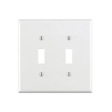 WALLPLATE 2G TOGGLE WH