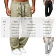 thumbnail image 3 of Jaunzuar Hiking Pants Men Straight Leg Drawstring Cargo Pants Casual Athletic Work Pants with Pockets XS, 3 of 7