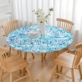 thumbnail image 3 of Colorful Tie Dye Pattern Round Fitted Tablecloth with Elastic Edge,Dining Table Cover Waterproof,Outdoor Round Tablecloth for Camping,Dining,Indoor and Outdoor, 3 of 7