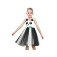 thumbnail image 3 of Girls Dress Panda Bamboo Animal White Black Tulle Sequin Strap Sundress 8 Years, 3 of 8