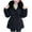 Black, variant on Wancir Women's Winter Thickened Hooded Cotton Coat Windproof Warm Fleece Jacket