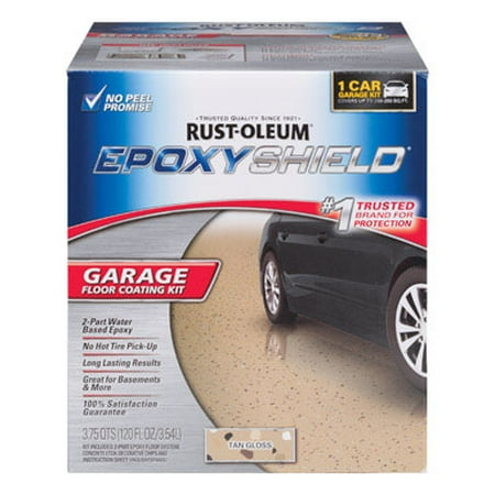 - EPOXYSHIELD 1 Car Garage Floor Coating Kit- Tan Gloss