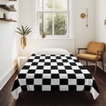 thumbnail image 4 of Simple Black White Checkered Small Tapestry for Bedroom Wall Hanging Tapestry, Lattice Buffalo Plaid Ceiling Backdrop Tapestries Poster Blanket Wall Decor for Teens Room Living Room Dorm 23" x 28", 4 of 8