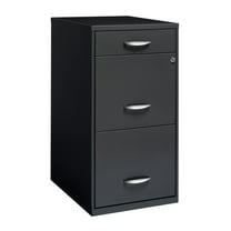 Space Solutions 3 Drawer Letter Width Vertical File Cabinet with Pencil Drawer, Charcoal