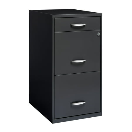 Space Solutions 3 Drawer Letter Width Vertical File Cabinet with Pencil Drawer  Charcoal