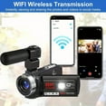 thumbnail image 6 of Camcorder Video Camera, 8K 64MP IR Night Vision, 18X Digital Zoom WiFi Camera, 3.0" Touch Screen, Microphone, 32G SD Card, Remote Control, 2 Batteries, 6 of 12