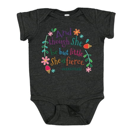 

Inktastic She is Fierce Funny Shakespeare Quote Gift Gift Baby Girl Bodysuit