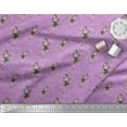 thumbnail image 2 of Soimoi Purple Silk Fabric Leaves,Women & Lipstick Fashion Printed Fabric 1 Yard 42 Inch Wide, 2 of 3