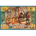 thumbnail image 2 of Unknown 14x11 Gold Ornate Wood Framed with Double Matting Museum Art Print Titled - Magicians: Guillotina: F. Roca, 2 of 4