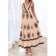 thumbnail image 5 of PRETTYGARDEN Womens Floral Maxi Dress Sleeveless Vneck Belt Ruffle Long Dresses Boho Summer Beach Vacation Clothes, 5 of 10