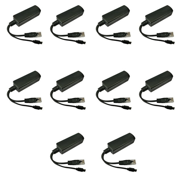 10X -USB POE Splitter 48V to 5V2A/3A Mini USB Power Supply National Standard with Smart Phone Charging