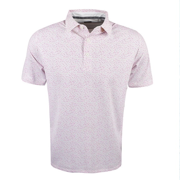Callaway Golf Micro-Floral Print Polo Shirt Bright White Small