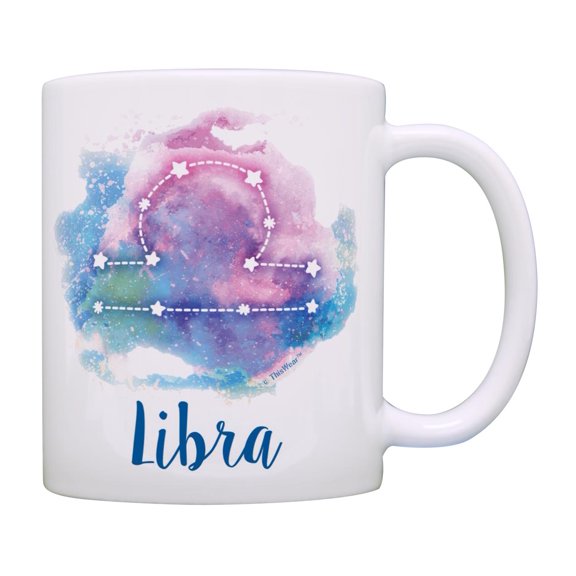 Zodiac Mug Libra Zodiac Coffee Mug Libra Cup Libra Birthday Present Libra Coffee Mug Tea Cup Pastel