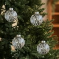 thumbnail image 6 of RBCKVXZ Clear Glitter Christmas Ball Ornaments 80mm/3.15 Inch Large White and Clear Christmas Balls Rustic Shatterproof Farmhouse Xmas Hanging Decorations for Christmas Tree(White), 6 of 6