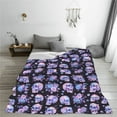 thumbnail image 5 of Pofeuu flower Skull rose Print Ultra-Soft Micro Fleece Blanket,for Bed Or Sofa,All Season Throw Blankets Flannel Blanket-50"x40", 5 of 7