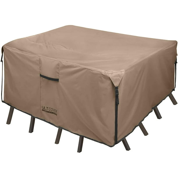 Ultcover Square Patio Heavy Duty Table, Round Patio Table Covers Waterproof