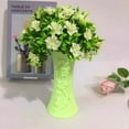 thumbnail image 3 of Farfi Plastic Embossment Vase Flower Arrangement Pot Container Home Office Table Decor (Light Purple), 3 of 13