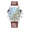 thumbnail image 1 of Reloj de cuarzo para hombre con correa de acero y tres ojos de cristal azul claro colorido, reloj de regalo para hombre, 1 of 6