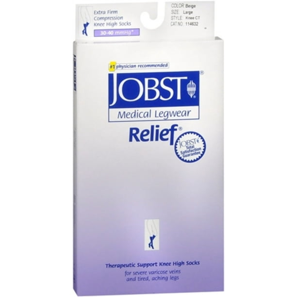 JOBST Relief Extra Firm Compression Knee High Socks, 3040 mmHg, 114632