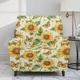 thumbnail image 2 of HELLHERO Sunflower Butterfly Print Couch Cover for Reclining Couch 1 Cushion Reclining Sofa Cover for Lazyboy Anti-Dust Non Slip Recliner Slipcovers, 2 of 8