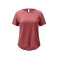 thumbnail image 4 of Admvng Women's Striped T-Shirt Crew Neck Short Sleeve Casual Solid Basic Tee Tops, 4 of 7