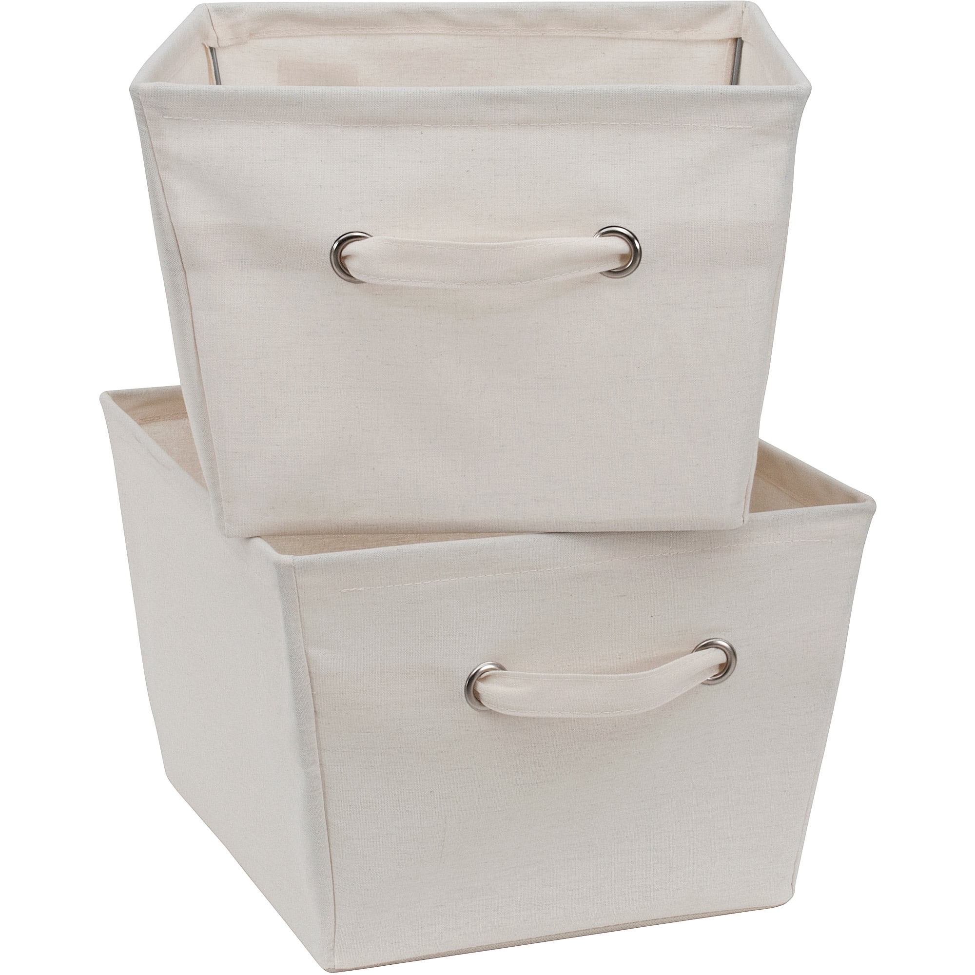 Mainstays 2 Pack Large Canvas Binsnatural