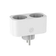 thumbnail image 1 of TUYA Smart Wifi Dual Plug 16A 2-in-1 Socket Outlet Switch Smart Home Timing APP Voice Control Work CLY809 EU Plug, 1 of 5