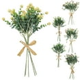 thumbnail image 2 of 1 Bouquet Vivid Fake Flower Anti-Fade Plastic Delicate Simulated Eucalyptus Flower Leaves Bouquet for Office, 2 of 8