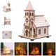 thumbnail image 2 of Festival Led luz casa de madera decoraciones para árboles de Navidad para decoración del hogar casa de madera DIY regalo decoración de ventanas, 2 of 4