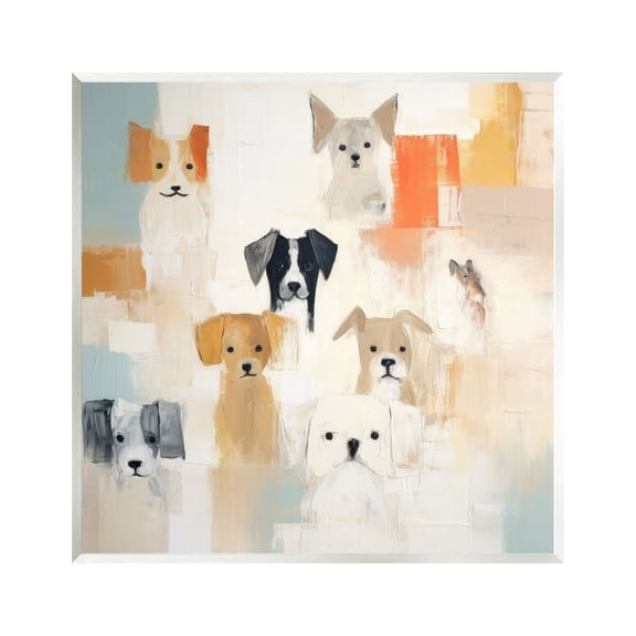 Stupell Industries Modern Dog Collage Animals & Insects Painting Unframed Art Print Wall Art, 12 x 12