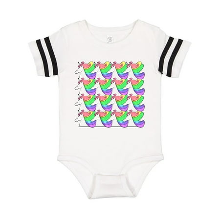 

Inktastic Rainbow Unicorn Pattern Gift Baby Boy or Baby Girl Bodysuit