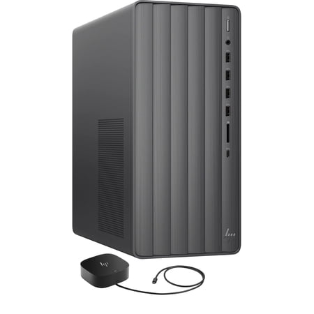 HP ENVY TE01-4254 Home/Business Desktop (Intel i7-13700 16-Core  Intel UHD 770  32GB RAM  512GB m.2 SATA SSD + 6TB HDD (3.5)  Wifi  Win 10 Pro) with G5 Essential Dock