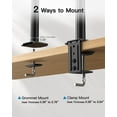 thumbnail image 2 of HUANUO Support Double Moniteur pour 2 Moniteurs jusqu'à 30 Pouces, Support Double Moniteur Robuste Supporte jusqu'à 22 lbs, Bras Double Moniteur avec Inclinaison Réglable en Hauteur, 2 of 7