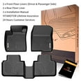 thumbnail image 2 of YITAMOTOR Tapis de Sol Compatibles avec Honda Accord, Doublures de Sol sur Mesure pour Honda Accord 2018-2022, 1ère & 2ème Rangée Protection Tous Temps, Noir, 2 of 7
