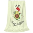 thumbnail image 2 of Balery Avocado Merry Christmas Manta de Felpa Suave y Acogedora – Cobija de Franela Aterciopelada para Cama, Lavable y Cálida para Sofá, Mascotas, Transpirable-80"x60", 2 of 7