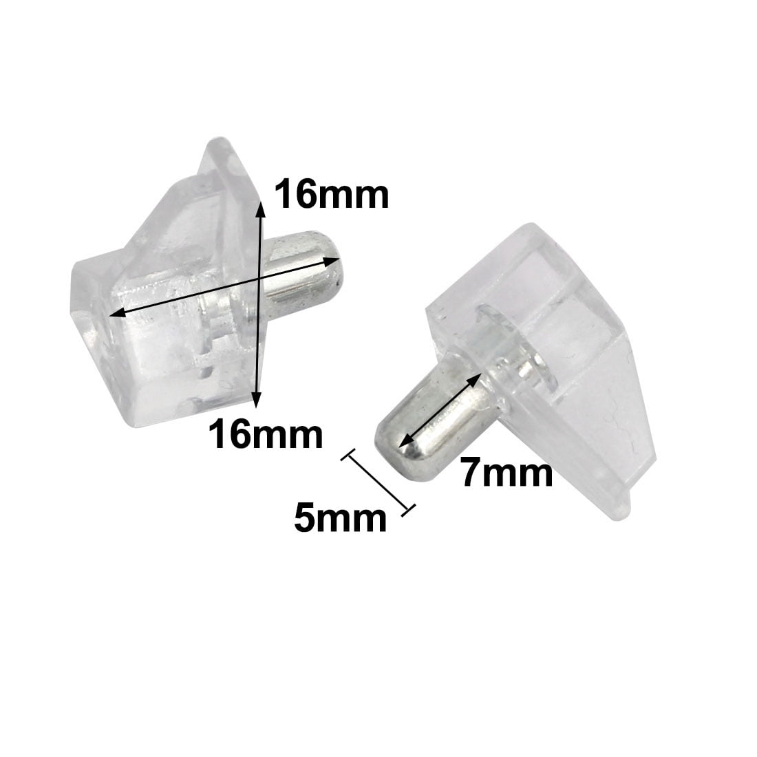 Lot De 4 Piquets De Support D'étagère En Alliage De Zinc - Longueur De Broche 7,5 Mm - Couleur Noire - Marque Uxcell