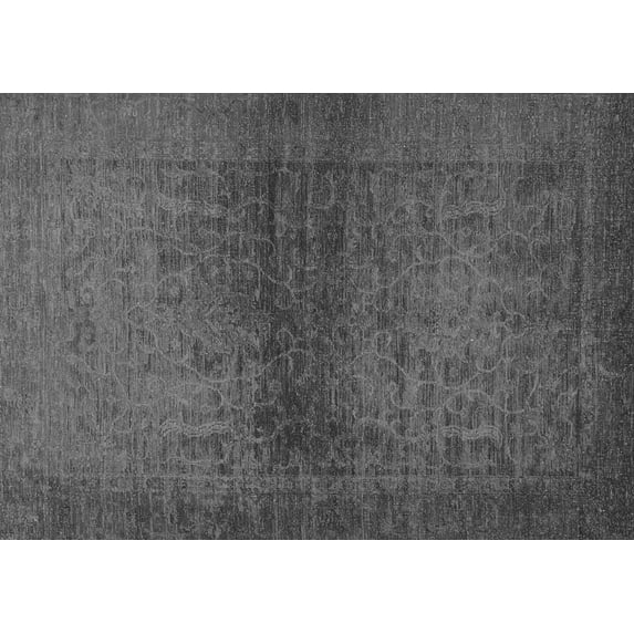 Ahgly Company Indoor Rectangle Abstract Gray Modern Area Rugs, 2' x 5'