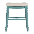 thumbnail image 4 of Linon Martha 25" Backless Counter Stool, Antique Blue Finish with Natural Linen Fabric, 4 of 7