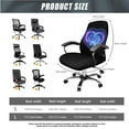thumbnail image 5 of SCRAWLGOD Dolphin Galaxy Love Comfy Office Chair Cover with Arm Rest Slipcovers 3 Pcs Set Anti-Slip Elastic Gaming Chair Covers Scratch Resistant Swivel Chair Protector, L, 5 of 7